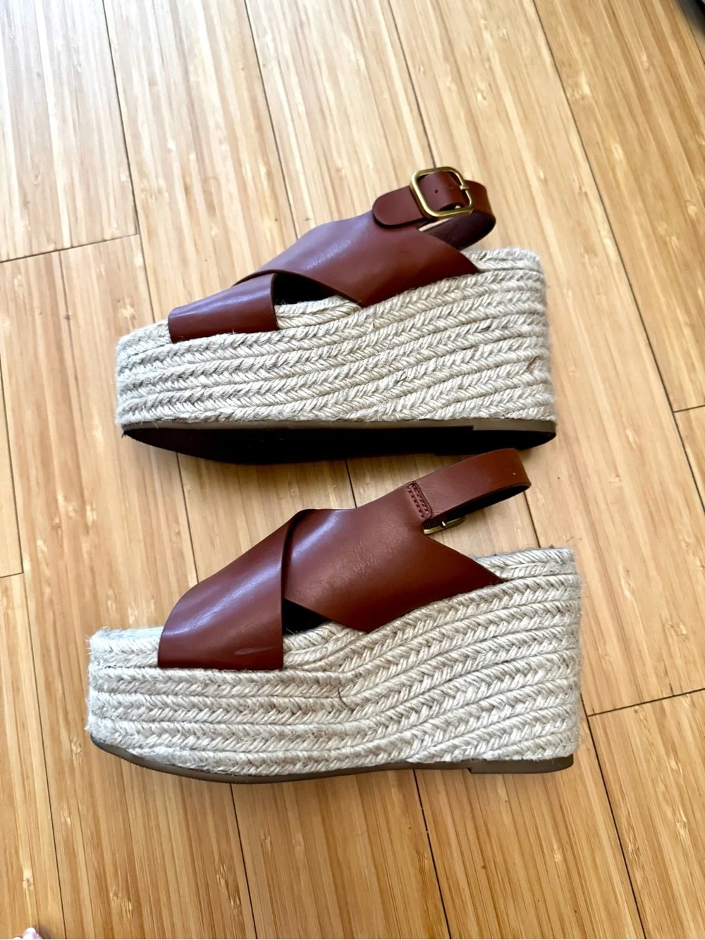 H&M Platform Espadrille Slingback Sandals
